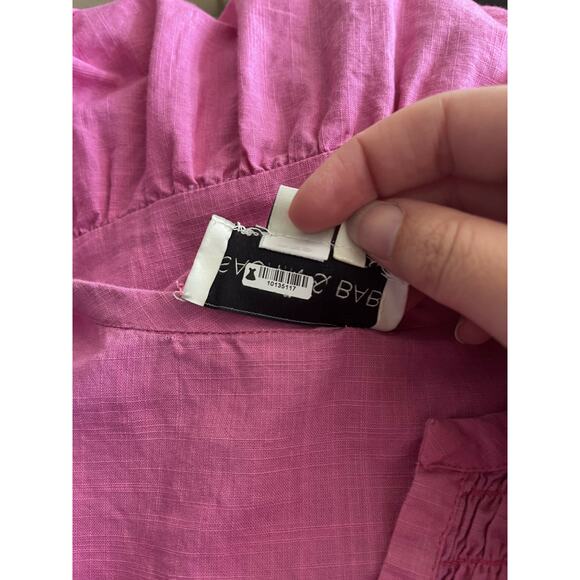 Sachin & Babi Coco Split Neck Cotton Mini Dress long sleeve Tie Dye Pink XS - Picture 7 of 7